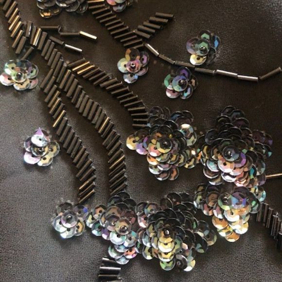 Vintage Beaded & Sequin Peacock Dress - Picture 6 of 8